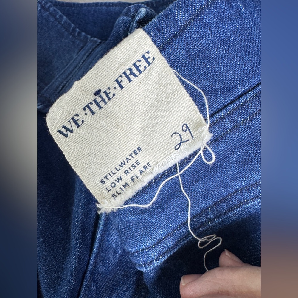 Free People We The Free Jeans Size 29 Slim Flare Stillwater Low-Rise Medium Wash - Picture 7 of 16